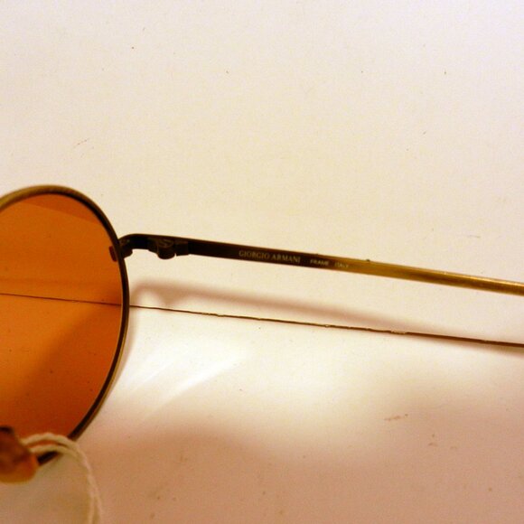 Giorgio Armani 128 705 Antique Gold Metal Brown Tortoise Plastic Sunglasses 3561 - Picture 9 of 12